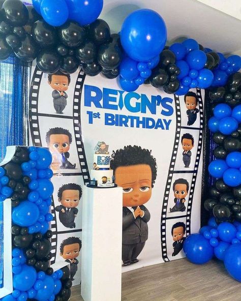 Boss Baby Birthday Party Ideas | Photo 4 of 6 Baby Birthday Party Ideas, Boss Baby Birthday Party, Baby Birthday Party Theme, Photography Set Up, Boss Birthday, Boys 1st Birthday Party Ideas, Baby Birthday Decorations, Baby Boy 1st Birthday Party