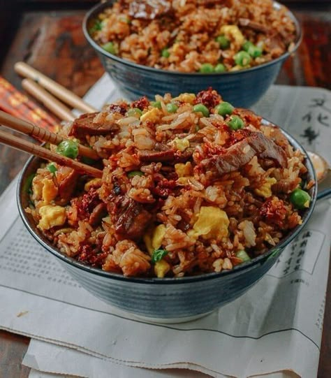 Beef Fried Rice Beef Fried Rice Recipe, Beef Fried Rice, Chinese Beef, Pork Fried Rice, Takeout Food, Chinese Takeout, Beef And Rice, Salad Pasta, Fried Rice Recipe