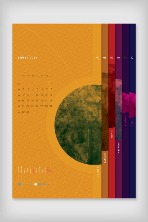 Calendar Planetarium by Emigo Presentation Folder Design, 달력 디자인, Data Visualization Design, Graphic Design Brochure, Text Logo Design, Booklet Design, Folder Design, Flyer Layout, Calendar Design