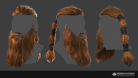 Dwarven Hairstyles, Viking Male, Hair Tips For Men, Hair 2022, Male Hair, Animal Fur, Character Design Male, Hair Hacks, Mens Hairstyles