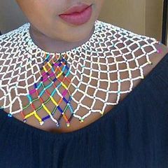 Maasai Print (@masaiprint) • Instagram photos and videos Masai Necklace, Zulu Necklace, African Beaded Bracelets, African Beaded Necklace, Beaded Gloves, Beaded Shawl, Beaded Crossbody Bag, African Beads Necklace, African Accessories