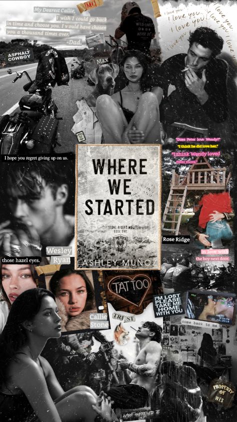 book: Where We Started - Ashley Munoz Motorcycle Romance Books, Motorcycle Club Romance Books, The Boy Next Door, Small Town Romance, Recommended Books To Read, Romantic Books, Book Talk, Hazel Eyes, Book Blogger