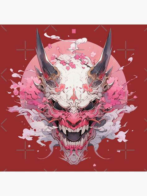 Chinese Dragon Mask, Oni Demon Mask, Mask Cyberpunk, Punk Ideas, Japanese Posters, Demon Mask, Oni Demon, Galaxy Photos, Dragon Mask