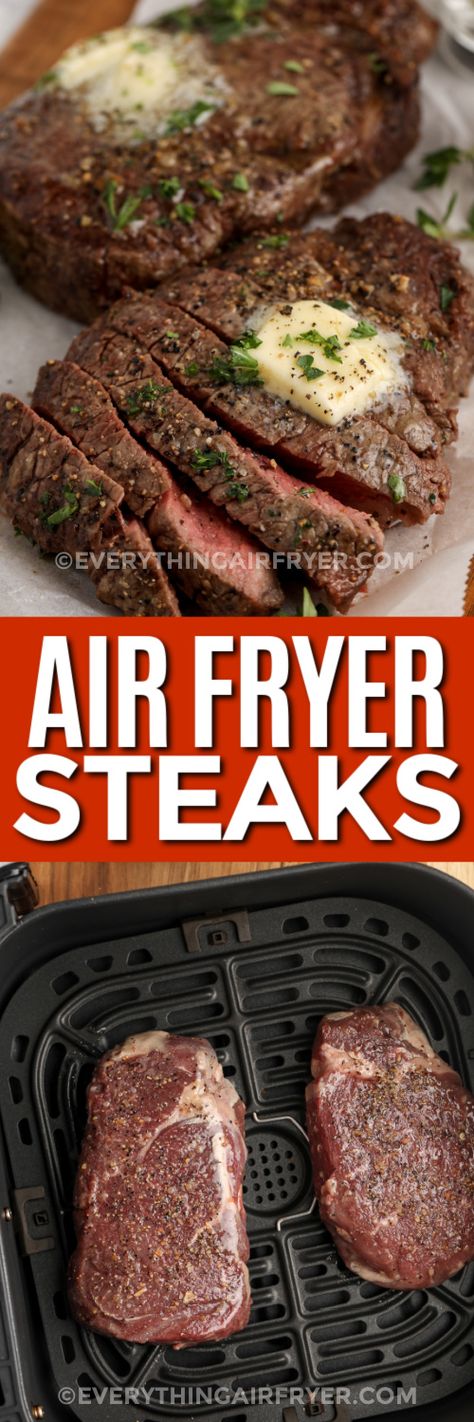 Airfryer Meals, Air Fry Steak, Building Kitchen, Strip Steak Recipe, Air Fryer Steak, Cooks Air Fryer, Tender Steak, Fried Steak, Airfryer Recipes