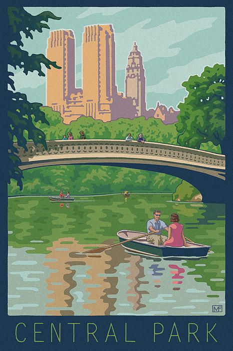 Wpa Posters, Retro Travel Poster, Park Art, All Poster, Vintage Travel Posters, Vintage Travel, Central Park, New Yorker, Retro Poster