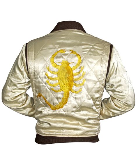 a catch Ryan Gosling Drive Jacket, Drive Scorpion, Drive Jacket, Ryan Gosling Drive, Райан Гослинг, Party Jackets, Racer Jacket, Maroon 5, Satin Jackets