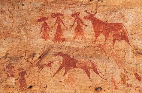 Prehistoric art | Britannica Prehistoric Age, Paleolithic Era, Cave Drawings, African House, Ancient Paintings, Prehistoric Art, Rock Wall, Cave Paintings, Story Of The World