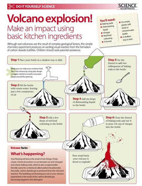 Education Activities For Kids, Volcano Explosion, Vetenskapliga Experiment, Volcano Projects, Making A Volcano, Volcano Experiment, مشروعات العلوم, Kid Experiments, Education Activities