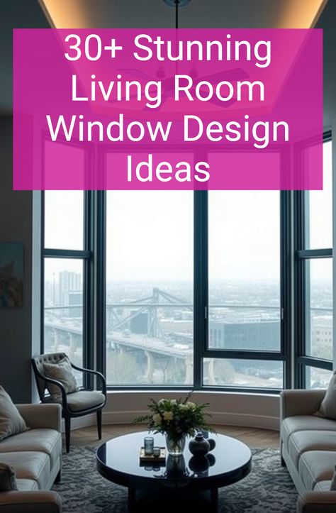 30+ Stunning Living Room Window Design Ideas Living Room Window Design, Wall Of Windows Living Room, Room Window Design, Window Design Ideas, Wall Of Windows, Light Filtering Shades, Living Room Window, Cozy Furniture, Layered Curtains