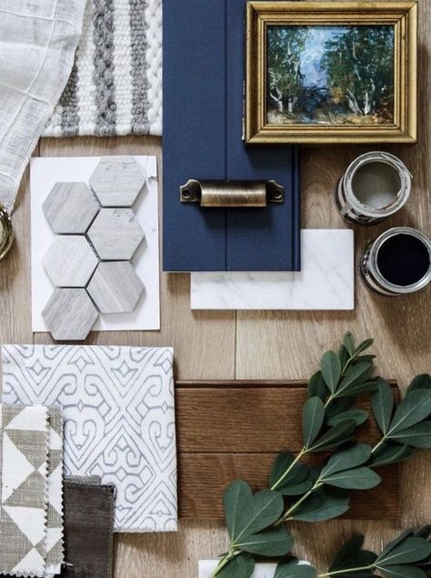 Materials Board Interior Design, Mood Board Interior, Kitchen Mood Board, House Color Palettes, Interior Design Boards, 아파트 인테리어, Interior Design Mood Board, Mood Board Design, Blue Interior