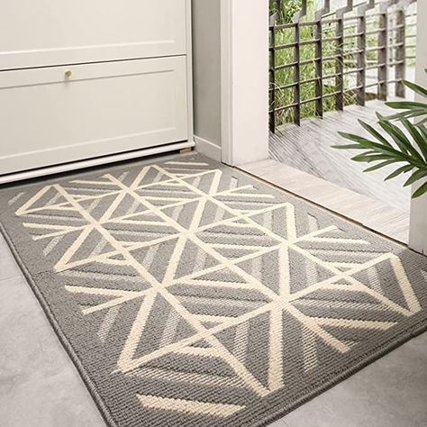 KALINCO Indoor Door Mat, Non-Slip Entrance Mat, Waterproof Front Door Mat, Absorb Moisture and Resist Dirt Indoor Outdoor Mat, Washable Low-Profile Inside Floor Mat Outdoor Mats, Front Door Rug, Geometric Carpet, Indoor Door Mats, Indoor Doors, Carpet Sale, Door Rugs, Entrance Mat, Carpet Decoration