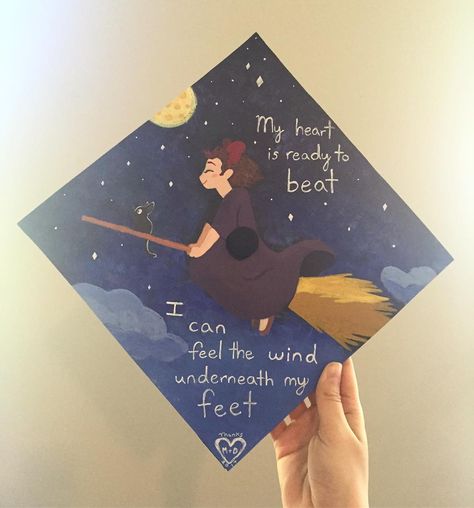 #gradcap #gradcapdecorating #painting #kiki // follow us @motivation2study for daily inspiration Quotes For Graduation Caps, College Diy, Graduation Cap Decoration Diy, Grad Hat, Graduation Party High, Diy Crafts Life Hacks, High School Graduation Cap, Grad Cap Designs, Diy Graduation Cap