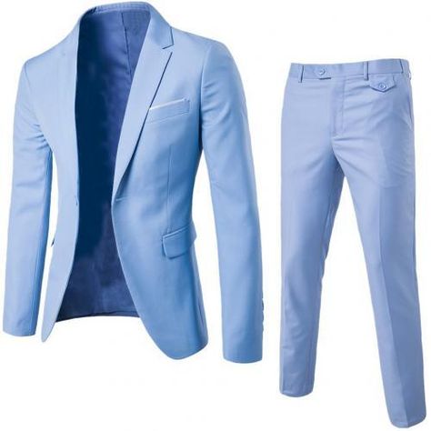 Formal Wear Men, Mens Business Casual, Light Blue Blazer, Suits Outfits, Blazer Casual, Suits Men Business, Party Jackets, Man Blazer, Elegant Jacket