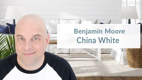 Benjamin Moore China White Color Review Bm China White, Barn Exterior Ideas, China White Paint, Benjamin Moore Sea Salt, Benjamin Moore China White, Barn Exterior, Benjamin Moore Cloud White, Interior Paint Color, Off White Paint Colors