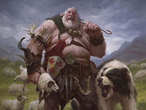 Chris Rahn, Warhammer Ogre, Hill Giant, Mtg Art, Cool Monsters, Fantasy Races, Dungeons And Dragons Characters, Fantasy Monster, Fantasy Concept Art