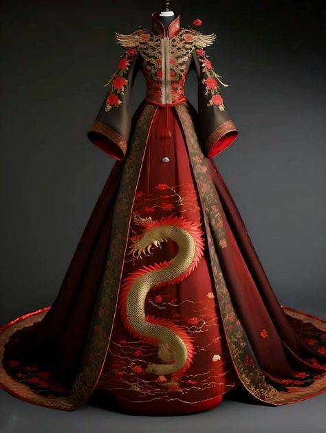 Queen Outfits Royal, Ancient China Clothing, Formal Wedding Guest Attire, Queen Outfits, Traditional Asian Dress, Ancient Dress, Queen Outfit, Royal Dresses, Evening Gowns Elegant