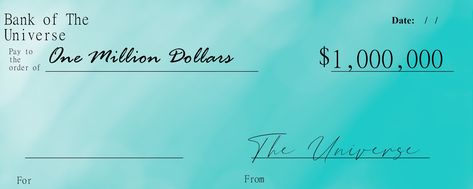 Excited to share the latest addition to my #etsy shop: Million Dollar Affirmation Check - Money Positivity Check (Blue) https://etsy.me/2T4bMPk 1 Million Cheque, 1 Million Dollars Check, Million Dollar Check Money, 1 Million Dollar Check, Money Check Aesthetic, Million Dollar Check Aesthetic, Check For 1 Million Dollars, 10 Million Dollar Check, Million Dollar Affirmations