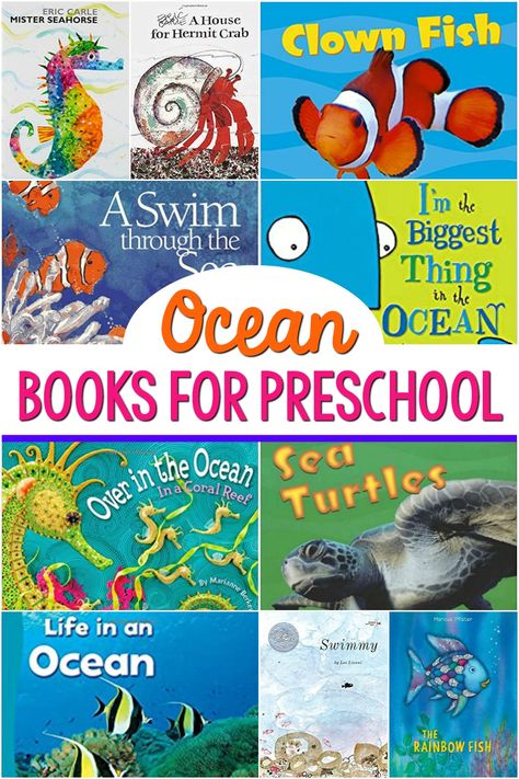 Books About The Ocean, Books For Preschool, Books For Preschoolers, Ocean Books, Ocean Unit, Homeschool Books, Kindergarten Books, Best Children Books, Montessori Classroom