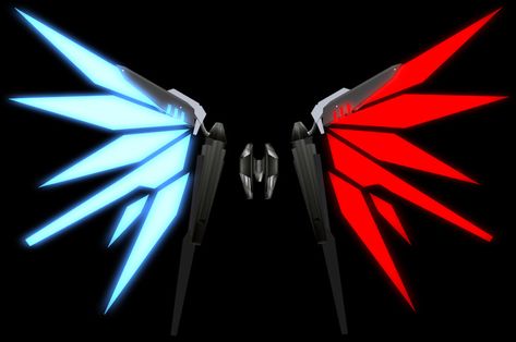 Futuristic Wings, Mecha Wings Design, Mecha Wings, Sci Fi Wings, Cyberpunk Wings, Robot Wings, Fantasy Props, Wings Design, Arte Robot