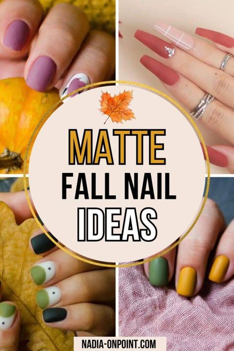 Matte Fall Nails – Your Ultimate Guide to Chic Autumn Looks Autumn Matte Nails Design, Short Nail Matte Designs, Nail Ideas Acrylic Matte, Mate Nails Ideas Art Designs, Fall Nails Matte Short, Matte With Gloss Tip Nails, Fall Matte Nail Designs, Matte Fall Nails Short, Autumn Matte Nails