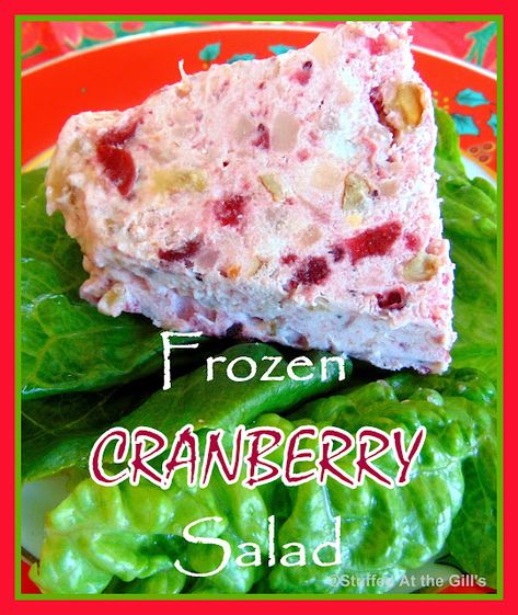 Cranberry Frozen Dessert, Cranberry Frozen Salad, Frozen Cranberry Salad Recipes, Cranberry Congealed Salad Recipes, Frozen Cranberry Dessert, Salad Recipes With Cranberries, Frozen Cranberry Recipes, Cranberry Salad Recipes With Jello, Holiday Salads Christmas