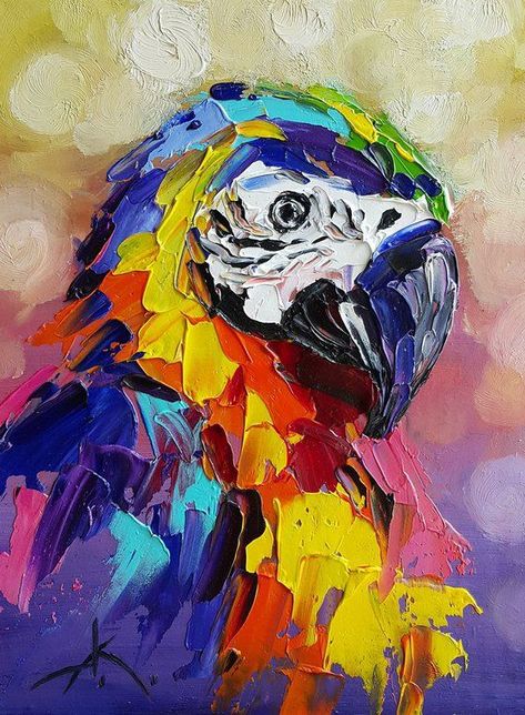 Bird Paintings On Canvas, Canvas Painting For Beginners, Parrot Painting, Parrots Art, Large Canvas Painting, Canvas For Beginners, Dream Painting, Small Canvas Paintings, Painting For Beginners