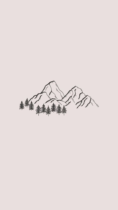 Mountain Tattoo Ideas Simple, Mountain Highlight Cover Instagram, Mountain Drawing Wallpaper, Nomad Tattoo Ideas, Mountain Icon Instagram Highlight, Snow Mountain Tattoo, Simple Mountain Drawing, Colorado Mountains Tattoo, Simple Nature Tattoos