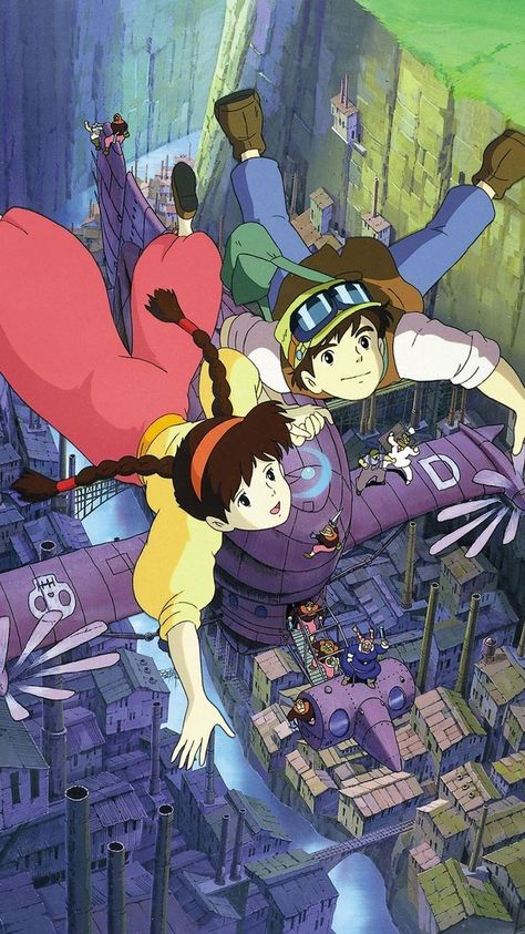 Studio Ghibli Films, Art Studio Ghibli, Studio Ghibli Background, Sky Anime, Ghibli Artwork, Studio Ghibli Movies, Castle In The Sky, Studio Ghibli Art, Mark Hamill