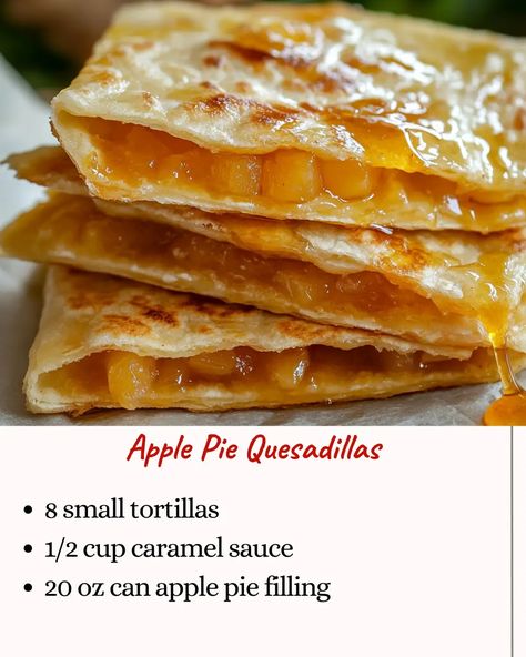 How to make easy and delicious Apple Pie Quesadillas with this recipe – the perfect blend of sweet apples, warm spices, and crispy tortillas. Apple Pie Quesadilla, Making Apple Pie, Traditional Apple Pie, Perfect Apple Pie, Creamed Beef, Sweet Apples, Pie Flavors, Tortilla Recipe, Delicious Cake Recipes