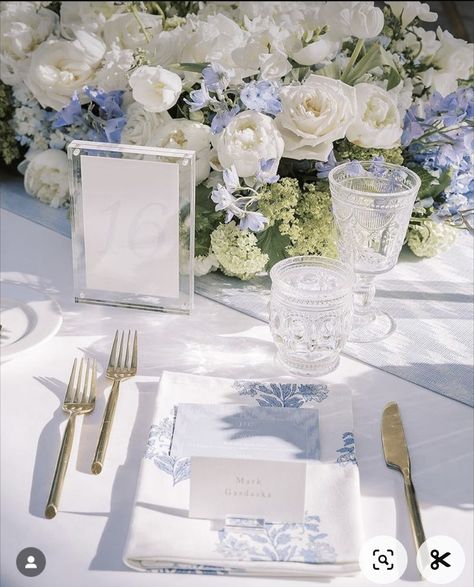 Costal Blue And White Wedding, Chinaware Blue Wedding, Summer Wedding Tablescapes, Blue Willow Wedding, French Blue Wedding, Blue Hydrangea Wedding, Philly Wedding, Blue Wedding Decorations, Mansion Weddings