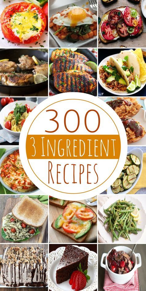 300 3-Ingredient Recipes 3 Ingredient Dinners, Bacon Seasoning, Three Ingredient Recipes, 5 Ingredient Dinners, 3 Ingredient Recipes, Slow Cooker Desserts, Dessert Ingredients, Frugal Meals, Zero Calories