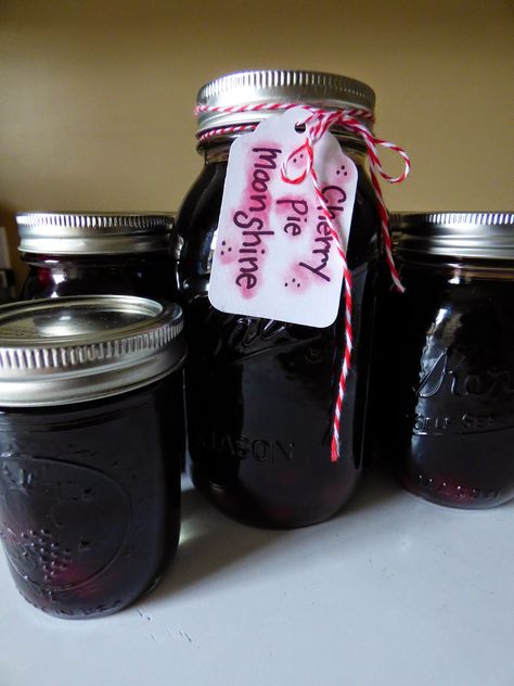 Cherry Pie Moonshine Recipe, Cherry Moonshine Recipe, Pumpkin Pie Moonshine, Cherry Pie Moonshine, Cherry Moonshine, Flavored Moonshine Recipes, Diy Extracts, Homemade Moonshine, Homemade Cherry Pies