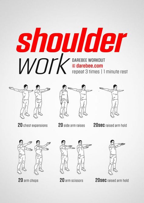 100 Office Workouts - Imgur Darebee Shoulder Workout, Arm And Shoulder Workout At Home No Weights, Shoulder No Equipment, Shoulder Workout No Weights, No Equipment Shoulder Workout, Strong Shoulders Workout, Shoulder Blade Workout, Shoulder Muscles Workout, Darbee Workout