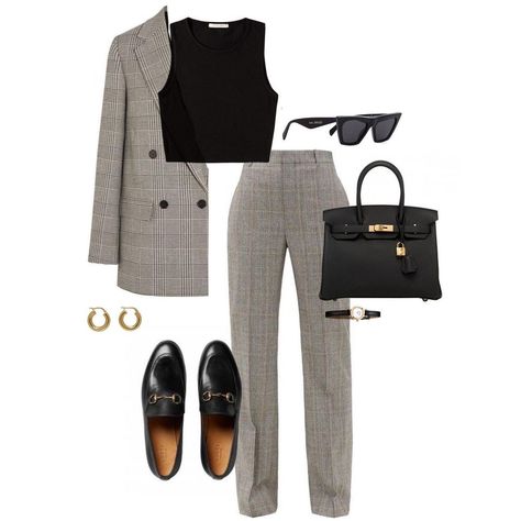 Black Loafers Outfit, Grey Suit, Stylish Work Attire, Mode Inspo, Work Outfits Women, Outfit Inspo Fall, Business Casual Outfits, Looks Style, Business Outfits