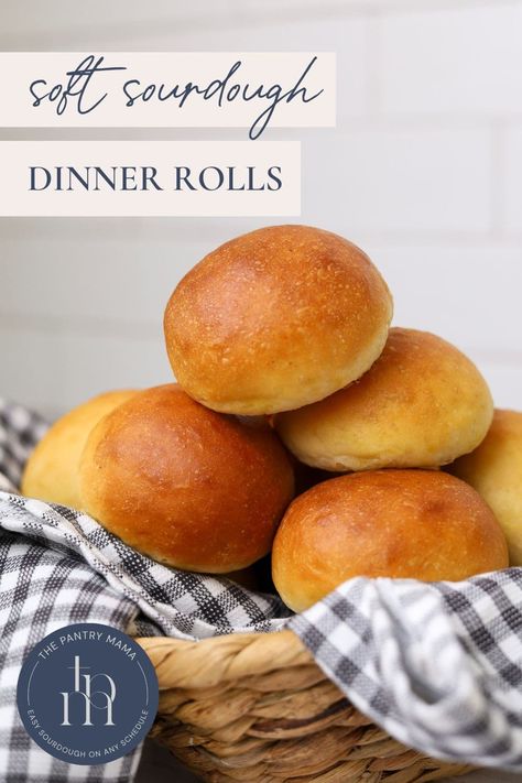 Sourdough Dinner Rolls Recipe Sourdough Discard Rolls No Yeast, Discard Sourdough Rolls, Pantry Mama Sourdough, Bread Machine Recipes Healthy, Slow Cooker Mac Cheese, Dough Starter Recipe, Easy Sourdough Recipes, Pantry Mama, Sourdough Dinner