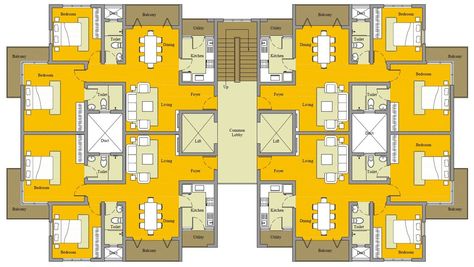 Residential Apartment Architecture Plan, 2bhk Floor Plan Apartments, 20 Unit Apartment Building Plans, 2 Bhk Apartment Plan, Studio Apartment Building Plan, Small Residential Building Plan, 4 Apartment Building Plan, 5 Floors Apartment Elevation Design, 2bhk Apartment Floor Plans