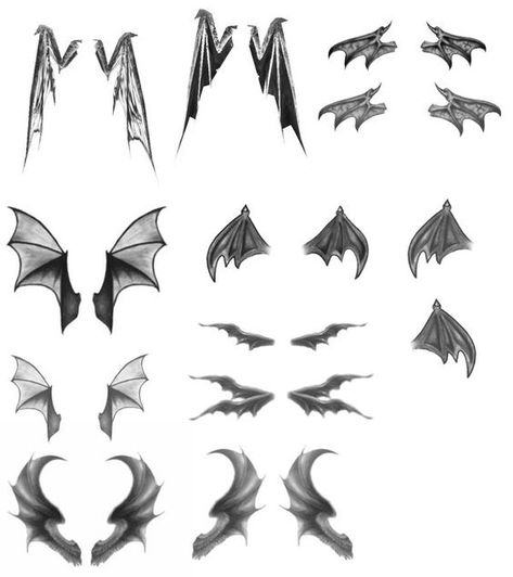 Ok going to practice that Anime Demon Wings, Demon Wings Drawing, Wings Sketch, Demon Wings, Wings Drawing, Arte 8 Bits, Dark Art Drawings, Wings Tattoo, Dragon Drawing