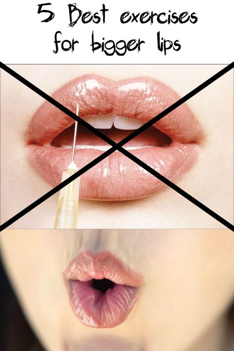 Bigger lips- 5 Best exercises for bigger lips Exercises For Bigger Lips, Fuller Lips Tutorial, Lips Exercise, Get Fuller Lips Naturally, Bigger Lips, Fuller Lips Naturally, Big Lips Natural, Natural Lip Plumper, Beauty Hacks That Actually Work