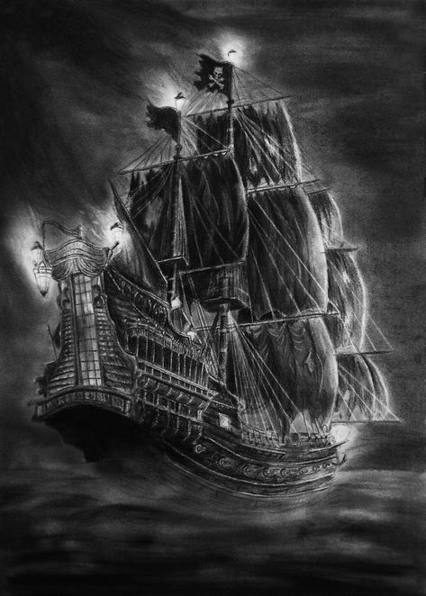 Black Beard Tattoo Pirate, Queen Anne’s Revenge, Queen Annes Revenge, Pirate Ship Drawing, Pirate Ship Tattoos, Edward Teach, Pirate Ship Art, Images Terrifiantes, Kaptan Jack Sparrow