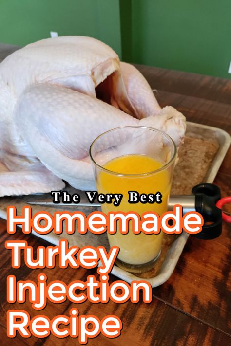 Diy Turkey Injection Recipe, Deep Fried Turkey Injection, Turkey Injector Recipe, Turkey Injection Marinade, Turkey Injection, Turkey Rub Recipes, Bourbon Turkey, Injecting Turkey Recipes, Turkey Rub