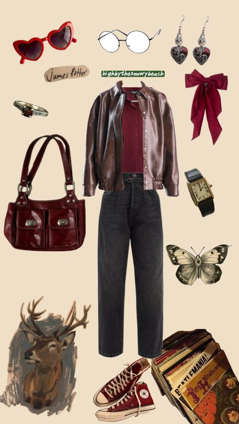 James potter outfit inspo all the young dudes marauders jegulus prongs James Potter Outfit, Marauders Jegulus, All The Young Dudes, Outfit Collage, James Potter, Clothing Hacks, Dream Wardrobe, That Look, Fashion Inspo