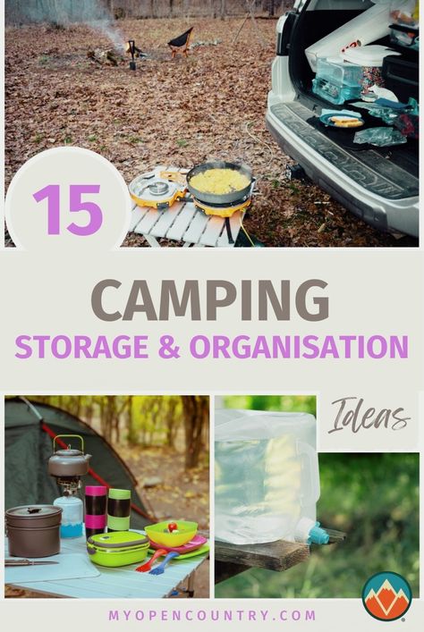 Transform your camping experience with these top camping storage ideas! Discover space-saving hacks for your tent, RV, and car, including DIY solutions and kitchen setups. Learn how to organize your camping gear efficiently with closet and clothes storage tips, ensuring everything is easy to find and ready to use. Perfect for all campers looking to maximize their space and minimize hassle! Camping Tackle Box Ideas, Camping Storage Ideas Tent, Hiking Organization, Camping Storage Ideas, Camping Food Storage, Camping Trip Essentials, Car Camping Organization, Camping Gear Organization, Easy Camping Hacks