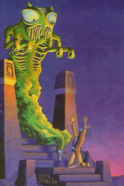 Erol Otus art from AD&D Classic Rpg, Advanced Dungeons And Dragons, Dungeons And Dragons Art, Sf Art, Sci Fi Comics, Alien Concept Art, Science Fiction Art, Arte Fantasy, Fantasy Rpg