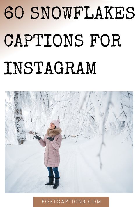 The winter season is a time for fun in the snow, and what better way to document your time than through Instagram? This list of the best snowflake Instagram captions will help you capture the beauty of snowflakes in all their glory. Every Snowflake Is Different, Snowflake Quote, Captions Sassy, Fun In The Snow, Sweet Magic, Snowflakes Falling, Clever Captions, Ig Captions, Good Instagram Captions