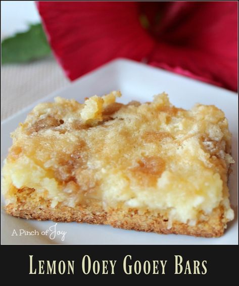 Cake Mix Gooey Bars, Yellow Cake Mix Desserts, Cake Mix Bars, Yellow Cake Mix Recipes, Easy Dessert Bars, Boxed Cake Mixes Recipes, Gooey Cake, Gooey Bars, Cake Mix Desserts