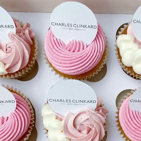 Branded Cupcakes, Event Cupcakes, Corporate Cupcakes, Business Launch Party, New Business Plan, Pink Event, Company Ideas, Grand Opening Party, Brand Launch