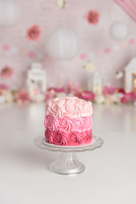 Pink Smash Cake Girl, Cake Smash Cakes, Rosette Smash Cake, Pink Smash Cake, Pink Smash Cakes, Smash Cakes, Cake Girl, Smash Cake Girl, Rosette Cake