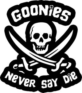 Los Goonies, Les Goonies, Goonies Never Say Die, Goonies, Diy Cricut, Botol Air, Cricut Creations, Cricut Projects Vinyl, Craft Stickers