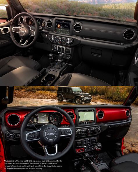 2018 Jeep Wrangler JL interior dash. Sahara/Rubicon Old Jeep Wrangler, Wrangler Interior, Jeep Wrangler Renegade, Jeep Wrangler Interior, 2021 Jeep Wrangler, 2006 Jeep Wrangler Unlimited, Truck Accesories, Auto Jeep, Jeep Gear