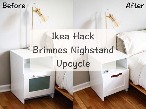 Ikea Hack – Brimnes Nighstand Upcycle – Victoria Cheng Ikea Nightstand Ideas, Brimnes Nightstand Hack, Diy Brimnes Ikea Hacks, Ikea Brimnes Makeover, Ikea Hacks Brimnes, Brimnes Dresser Hack, Brimnes Nightstand, Ikea Brimnes Hack, Diy Night Stand